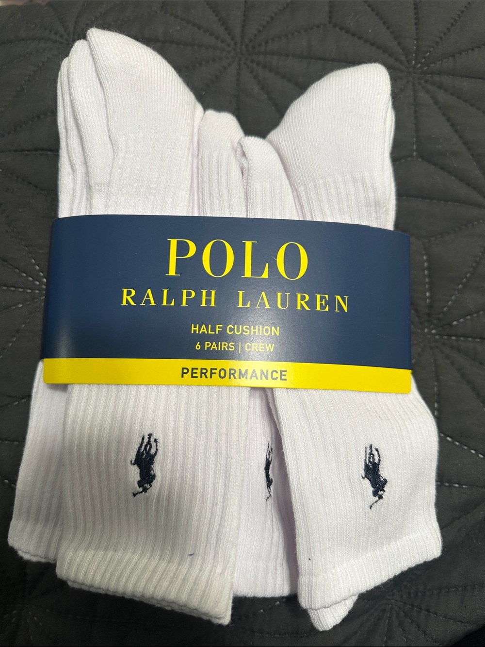 Polo by Ralph Lauren White Crew Athletic Socks - 6 Pack